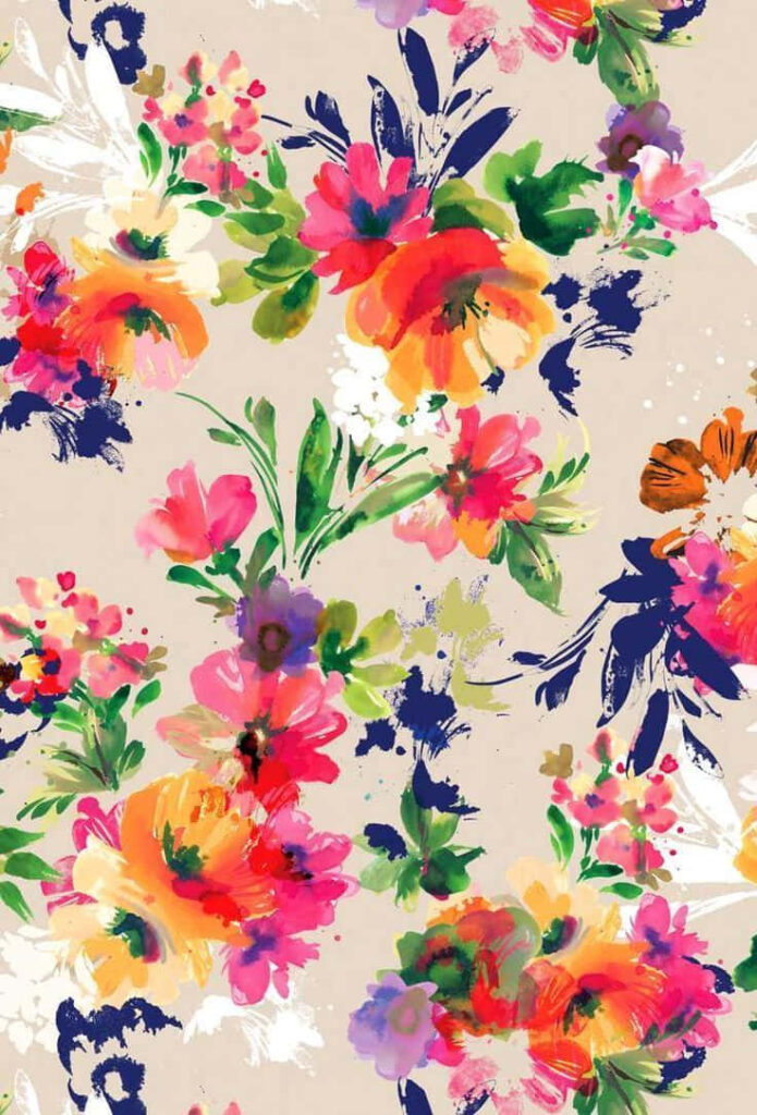 Colorful Abstract Floral Wallpaper for Nature-Inspired Spaces