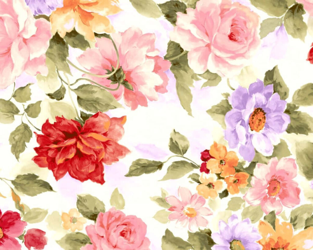 Vibrant Floral Wallpaper: Colorful Blooms for a Cheerful Background