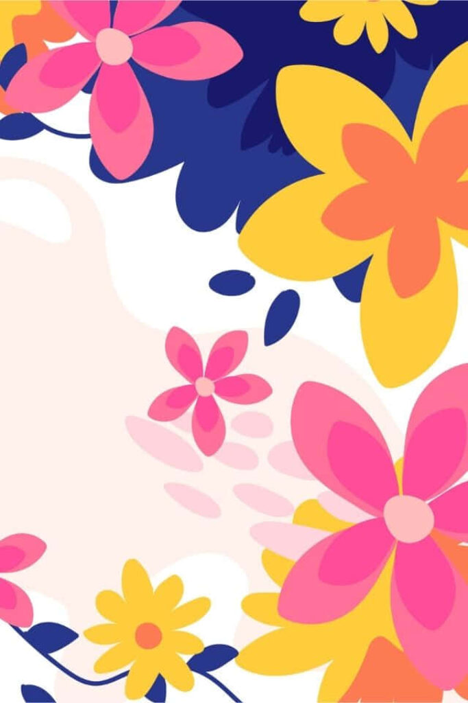 Colorful Floral Wallpaper for a Bright, Cheerful Background