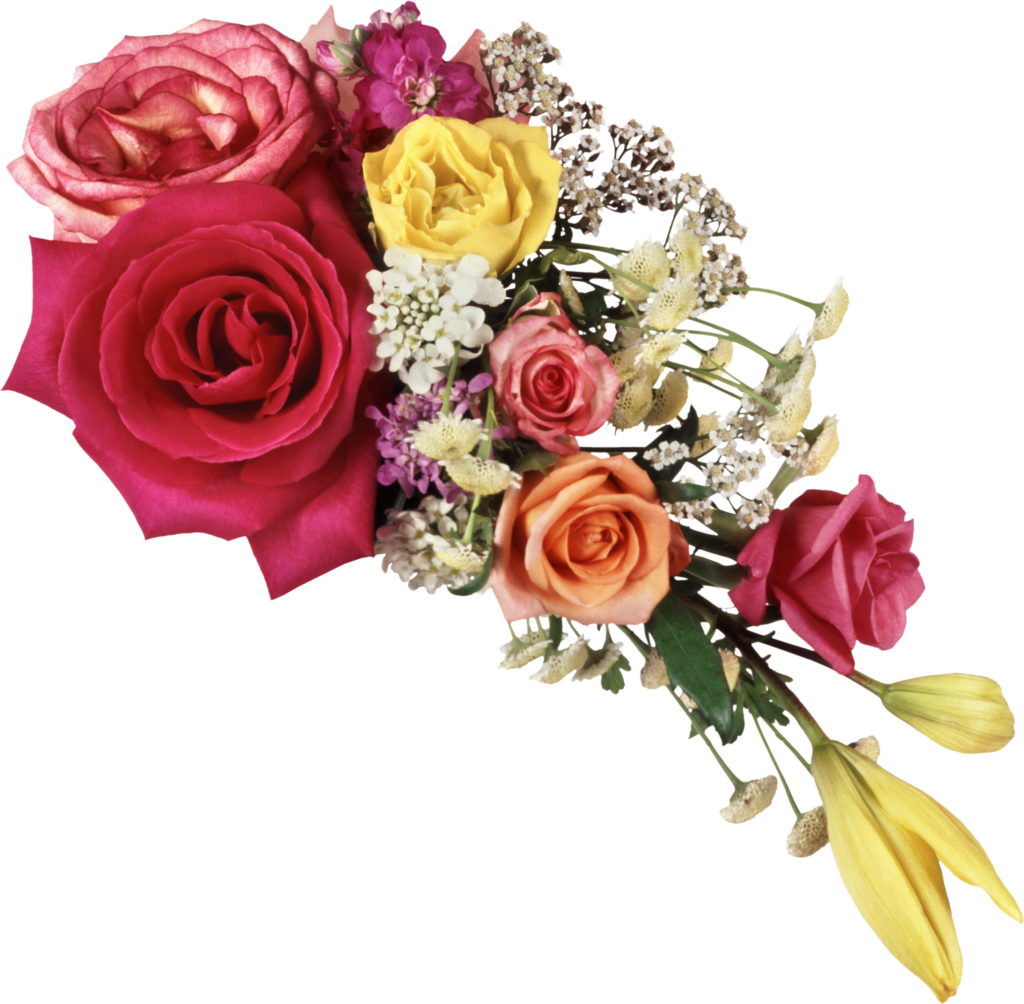 Vibrant Floral Wallpaper: Colorful Roses & Elegant Filler Flowers