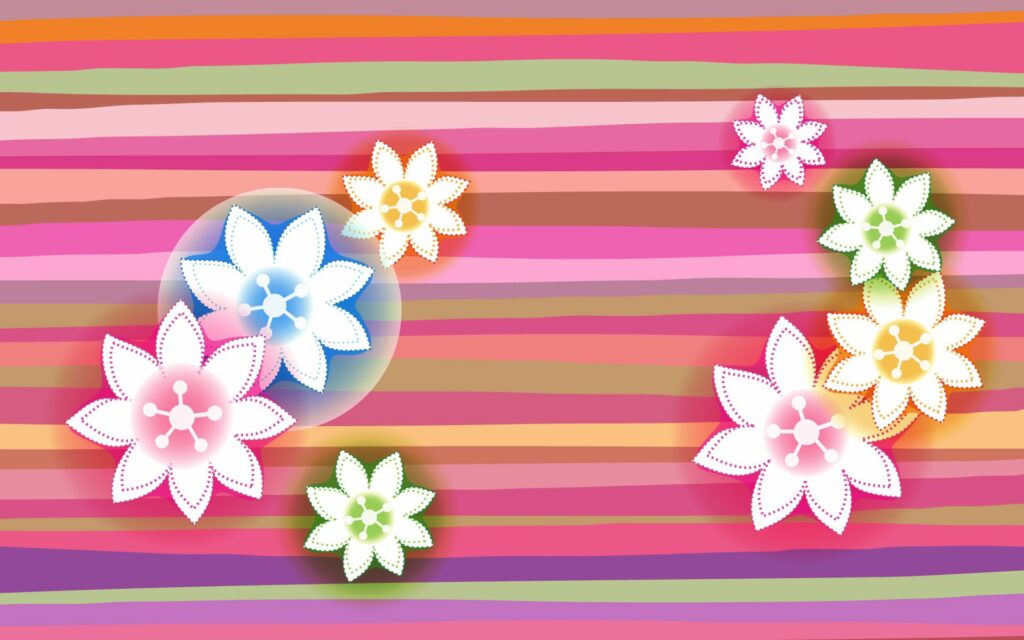 Vibrant Floral Wallpaper: Colorful Stripes & Light Effects 1920x1200