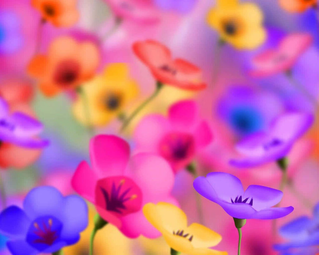 Vibrant Flower Wallpaper: Colorful Blooms for a Lively Background