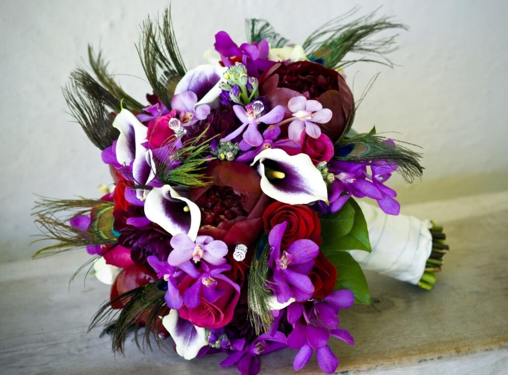 Vibrant Floral Bouquet Wallpaper with Peonies & Calla Lilies | 1920x1420