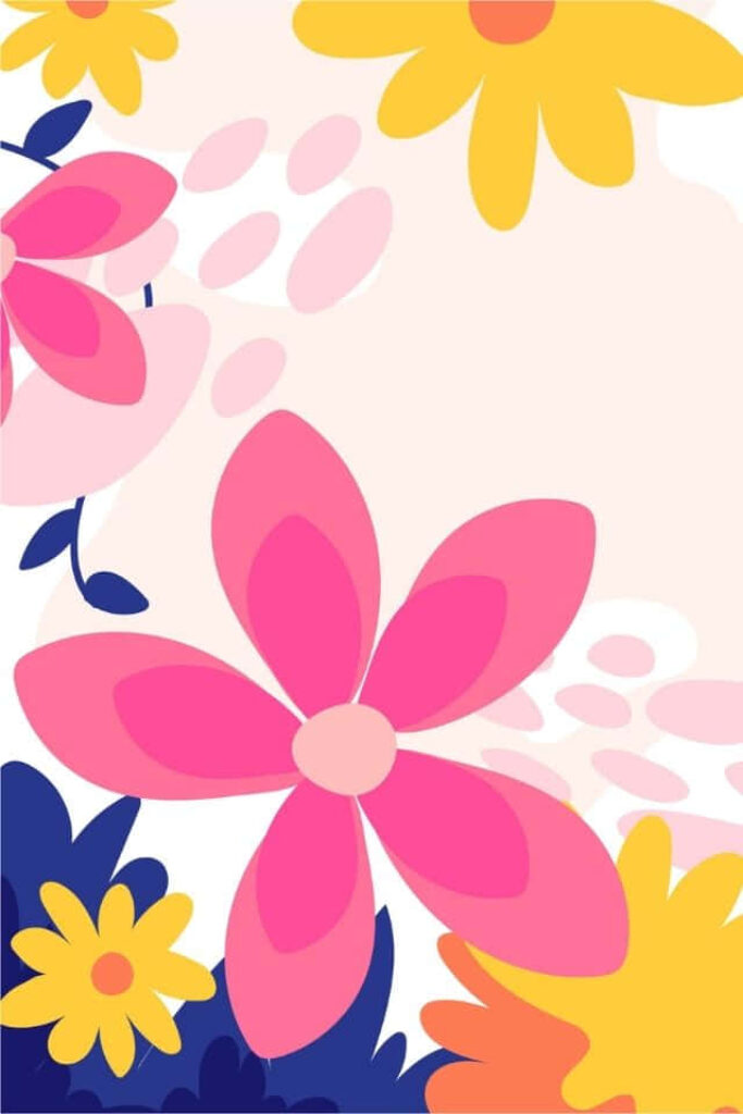 Colorful Floral iPhone Wallpaper: Vibrant Abstract Design