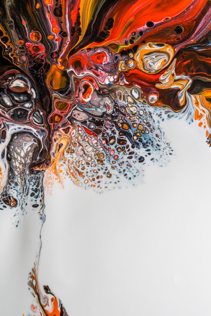 Colorful Fluid Art Wallpaper: Dynamic Swirls & Abstract Design