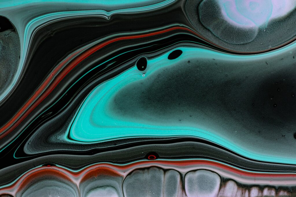 Colorful Fluid Abstraction Wallpaper: Liquid Paint Stains Background