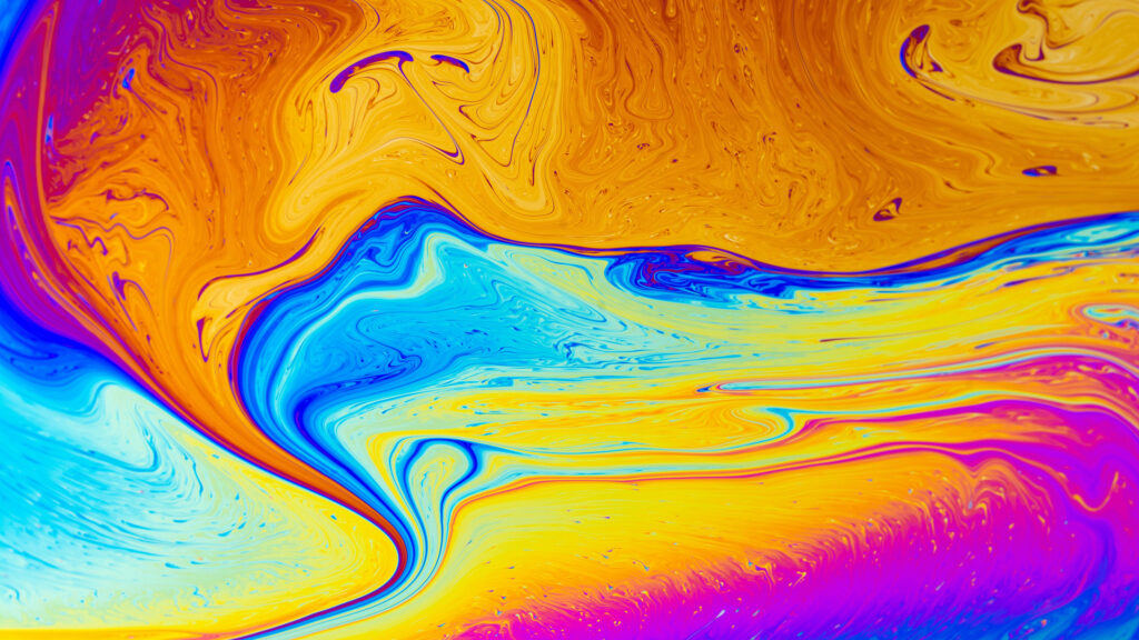 Fluid Symphony: A Colorful Imac 4k Wallpaper in Motion