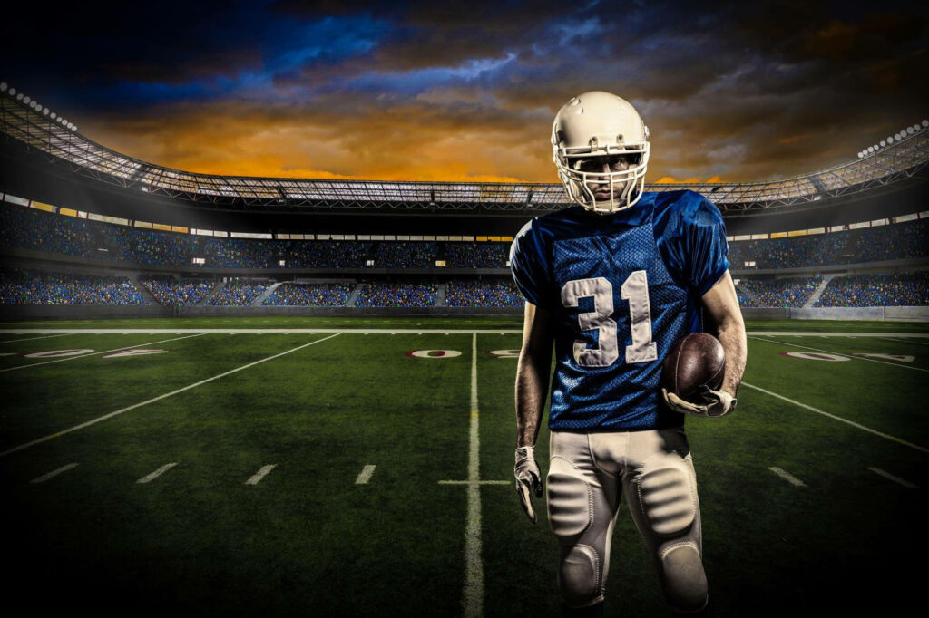 Epic Football Player 31 Wallpaper: Night Stadium Spirit & Glory