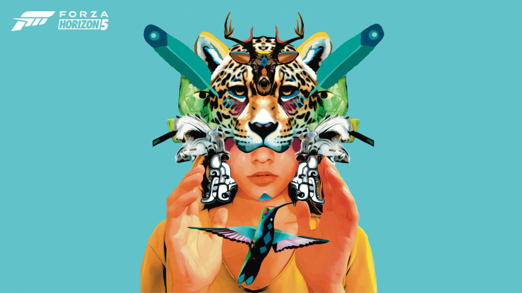 Imaginative Forza Horizon 5 Animal Art Wallpaper – Vivid Collage