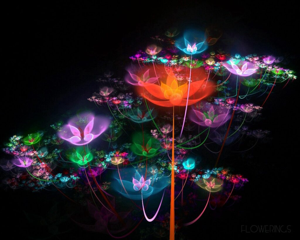 Stunning Floral Fractal Wallpaper - Vivid 1280x1024 Background