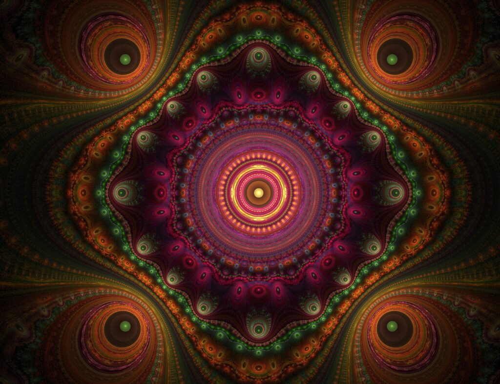 Vibrant Kaleidoscope Fractal Wallpaper | 4096x3146 Background