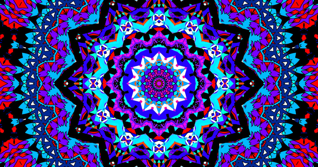 Vibrant Kaleidoscope Fractal Wallpaper for Dynamic Backgrounds