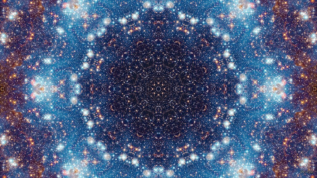 Vibrant Fractal Mandala Wallpaper - Mesmerizing Galaxy Background