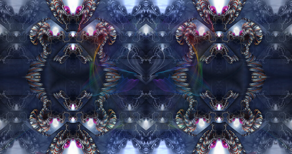 Vibrant Fractal Pattern Wallpaper: Intricate Abstract Background 4096x2160