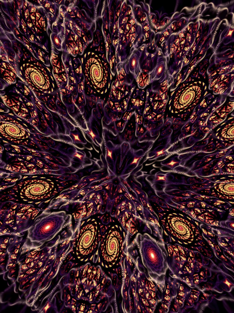 Vibrant Fractal Wallpaper: Spirals & Swirling Abstractions Background