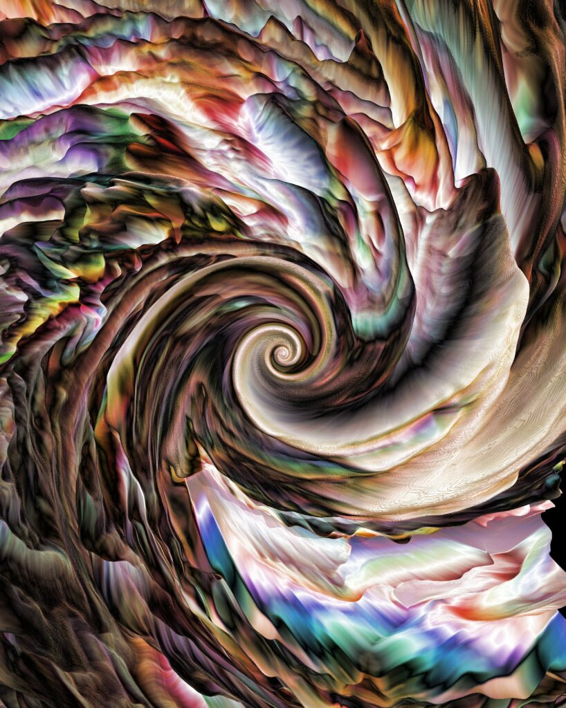 Colorful Fractal Spiral Wallpaper for Dynamic Digital Background