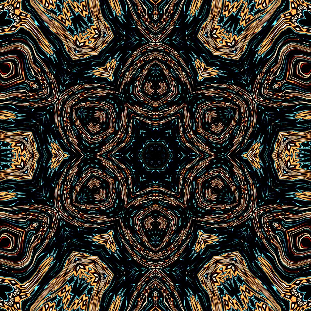 Mesmerizing Fractal Wallpaper: Colorful Abstract Design on Dark Background