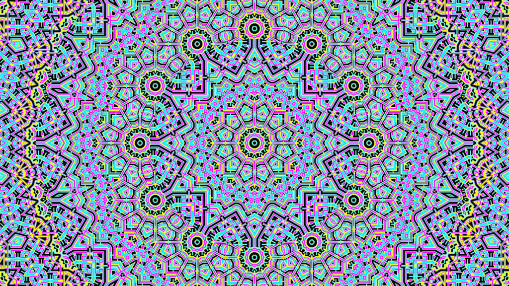 Vibrant Fractal Wallpaper: Intricate Geometric Circles & Shapes