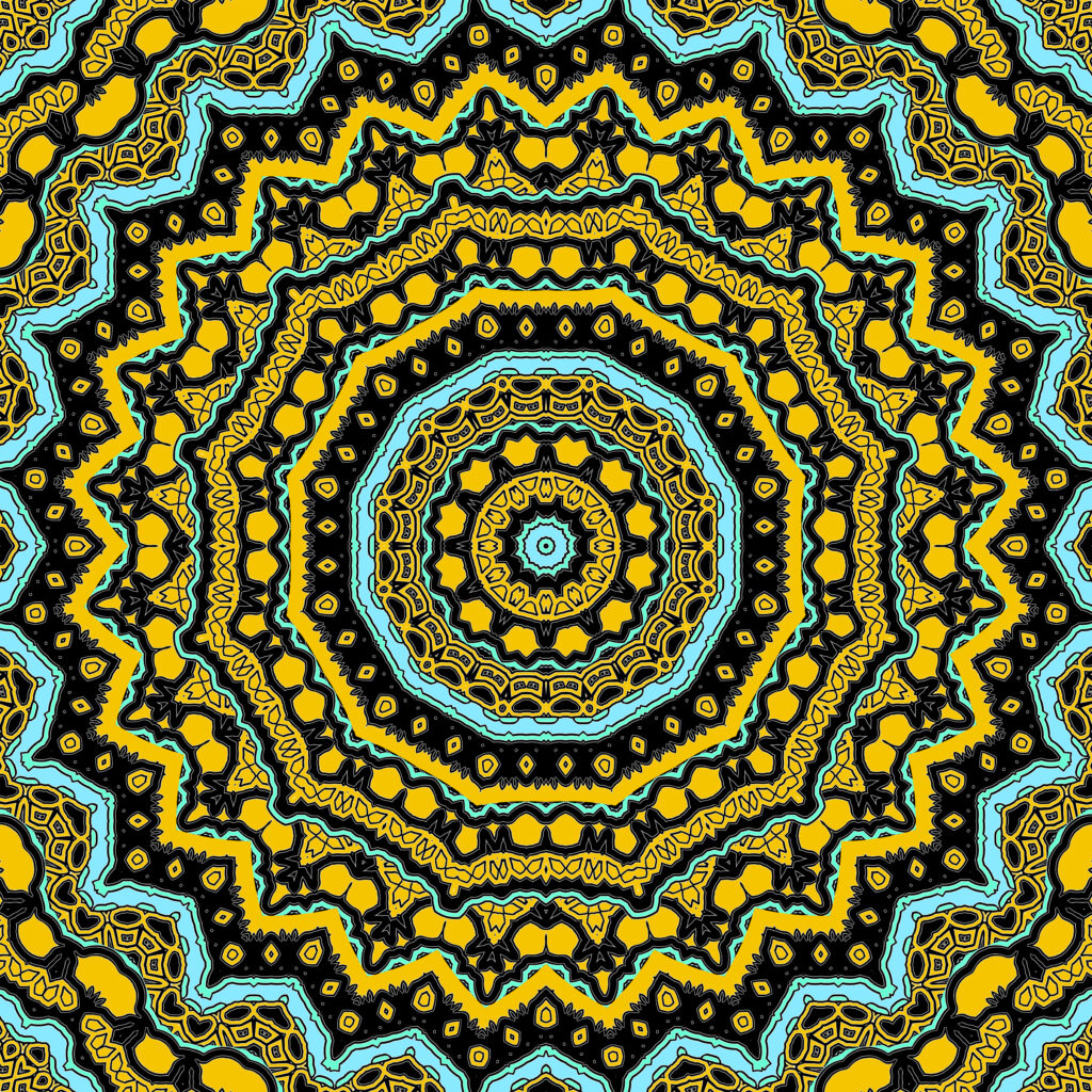 Vibrant Fractal Wallpaper: Intricate Circles & Lively Background