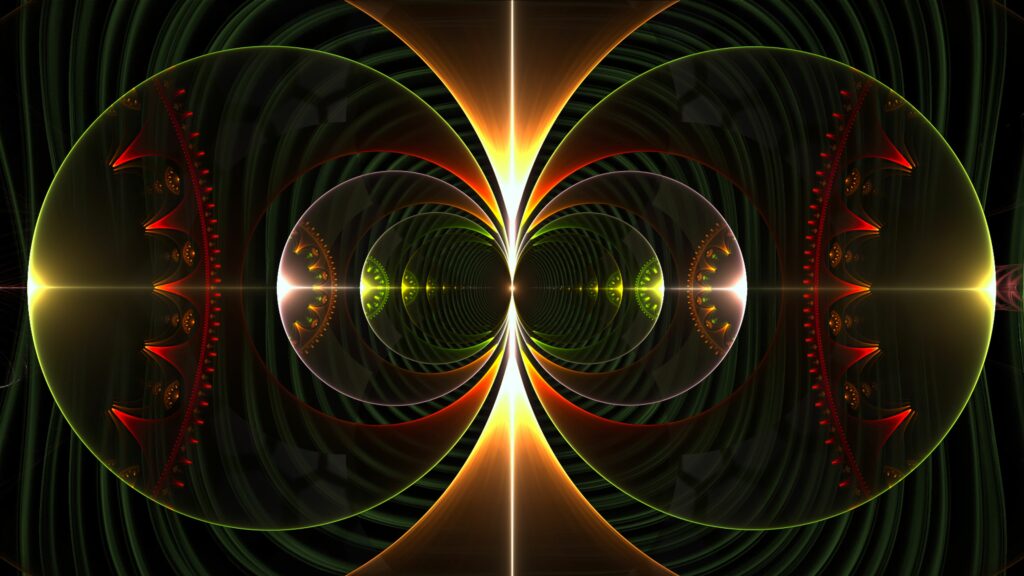 Intricate Fractal Wallpaper: Vibrant Concentric Circles Design