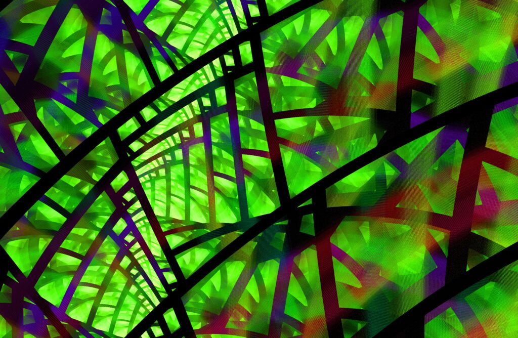 Vibrant Fractal Wallpaper: Tangled Lines & Bright Hues for Screens