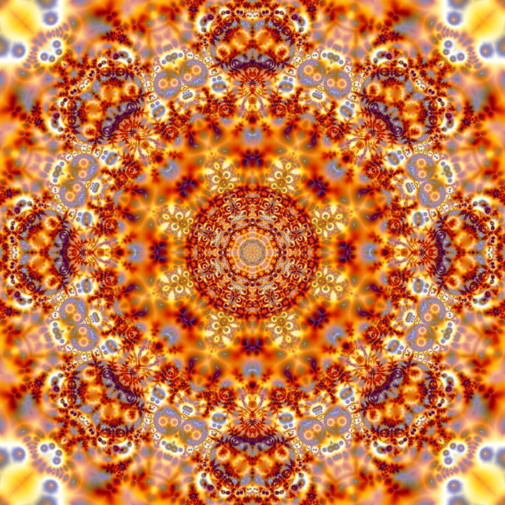Vibrant Kaleidoscope Fractal Wallpaper - 6000x6000 Background
