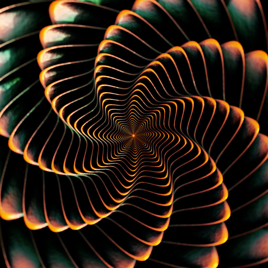 Vibrant Fractal Wallpaper: Hypnotic Spiraling Design 3200x3200