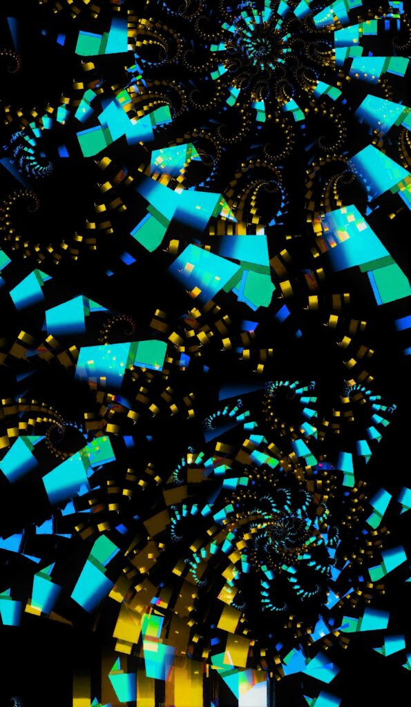 Vibrant Fractal Funnel Wallpaper: Dynamic Abstract Design Background