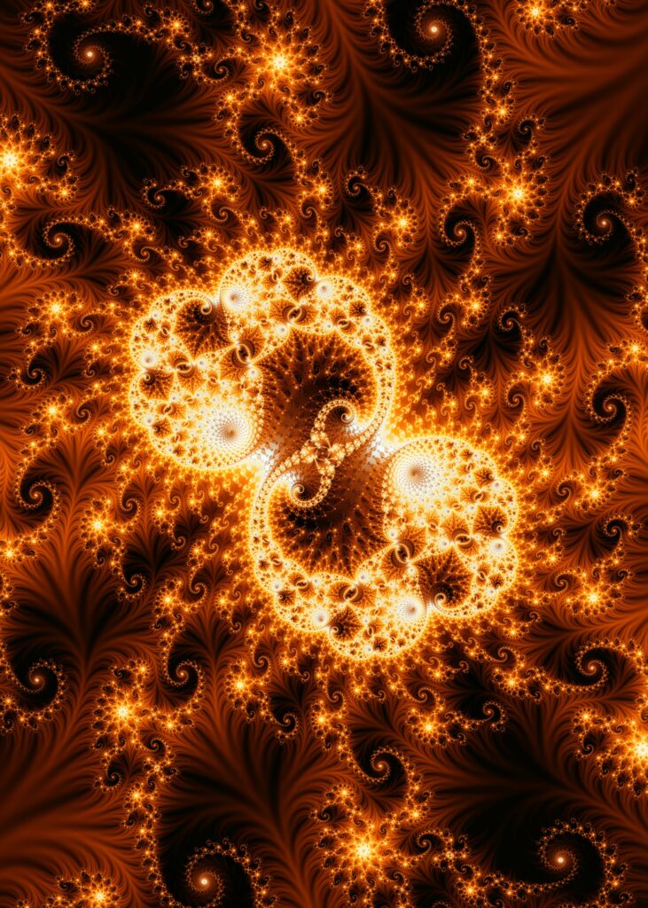 Vibrant Fractal Wallpaper: Mesmerizing Glowing Patterns Background