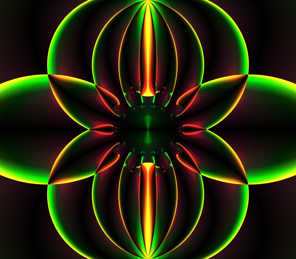 Vibrant Fractal Wallpaper: Mesmerizing Abstract Glow & Symmetry