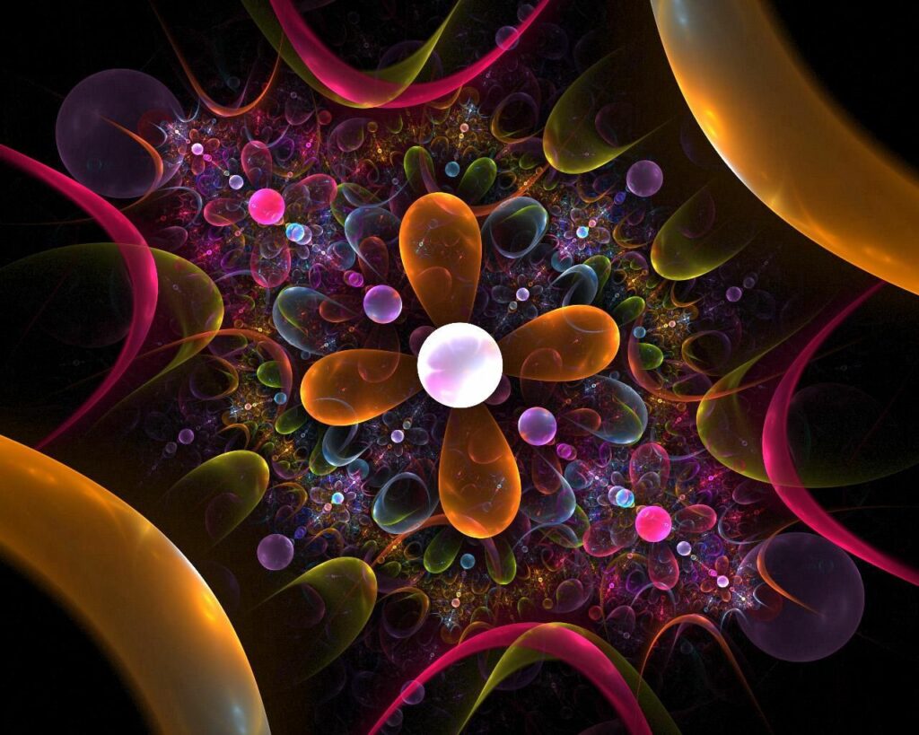 Vibrant Floral Fractal Wallpaper - Mesmerizing 1280x1024 Background
