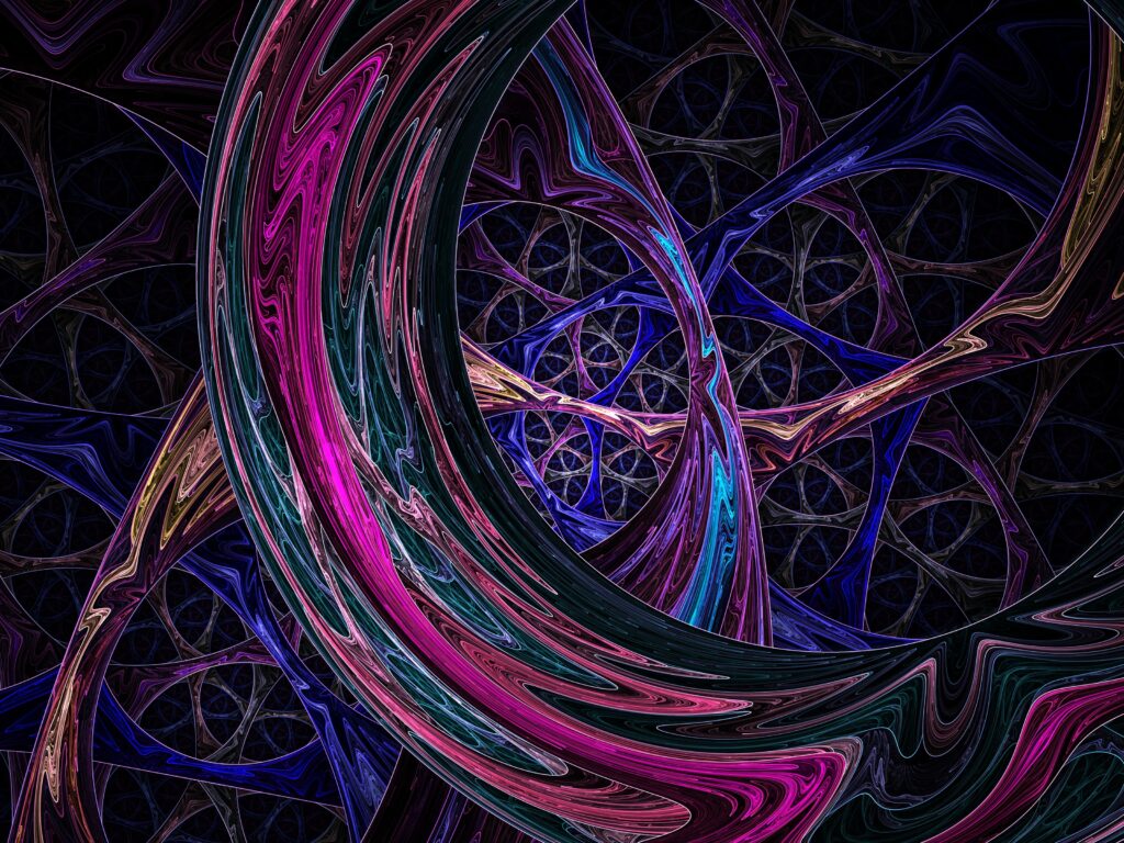 Vibrant Fractal Wallpaper: Mesmerizing Abstract Fluid Design Background