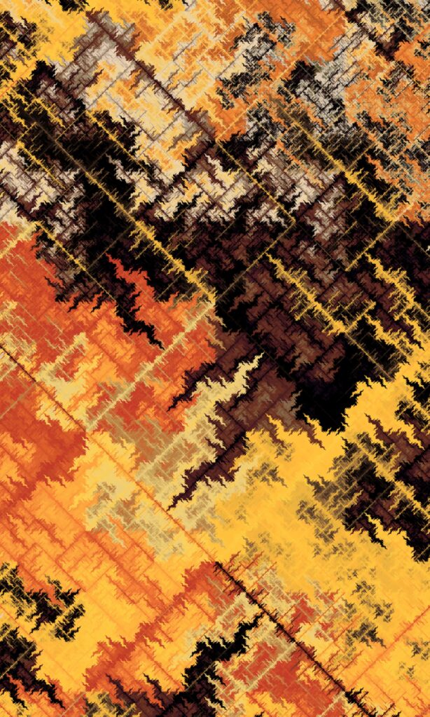 Vibrant Fractal Wallpaper: Warm Colors & Intricate Abstract Design