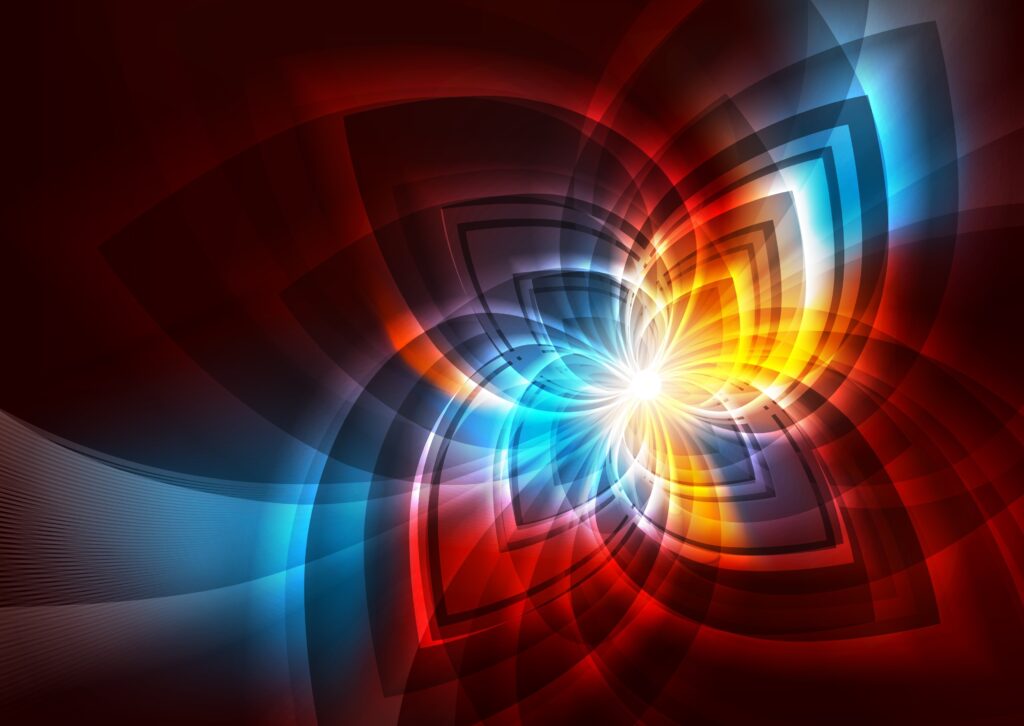 Intricate Fractal Wallpaper with Glowing Core - Vibrant Background Art