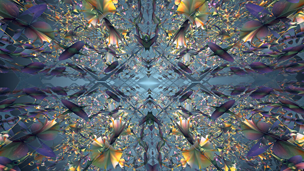 Vibrant Fractal Wallpaper: Intricate Abstract Design Background