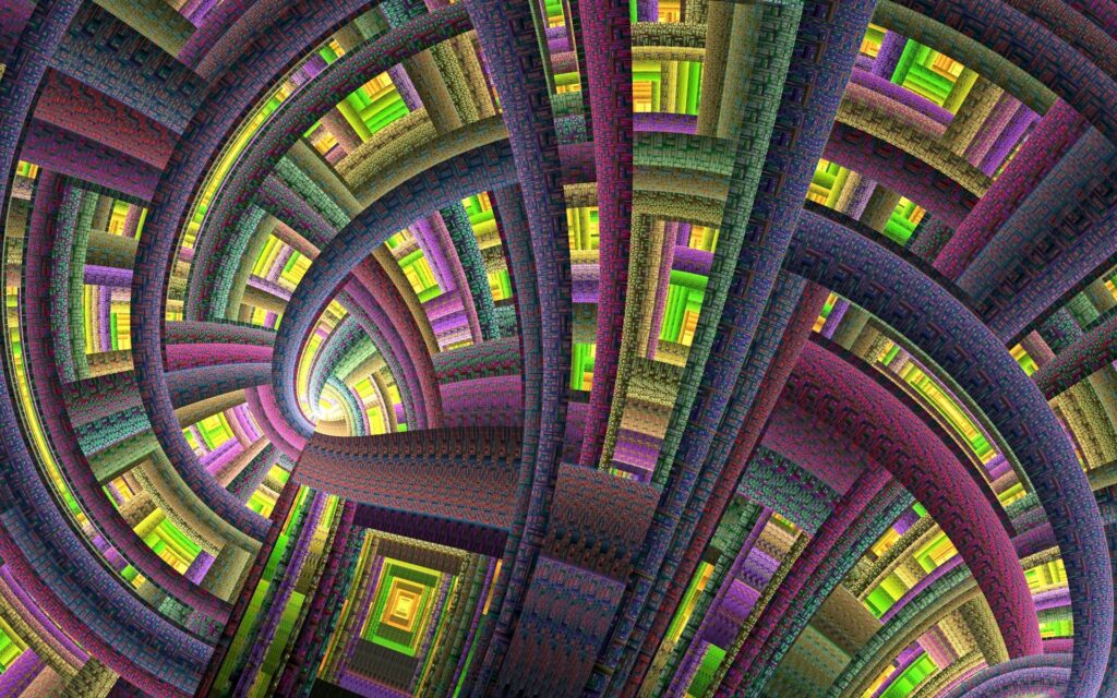 Vibrant Fractal Wallpaper: Intricate Patterns & Luminous Colors 1920x1200