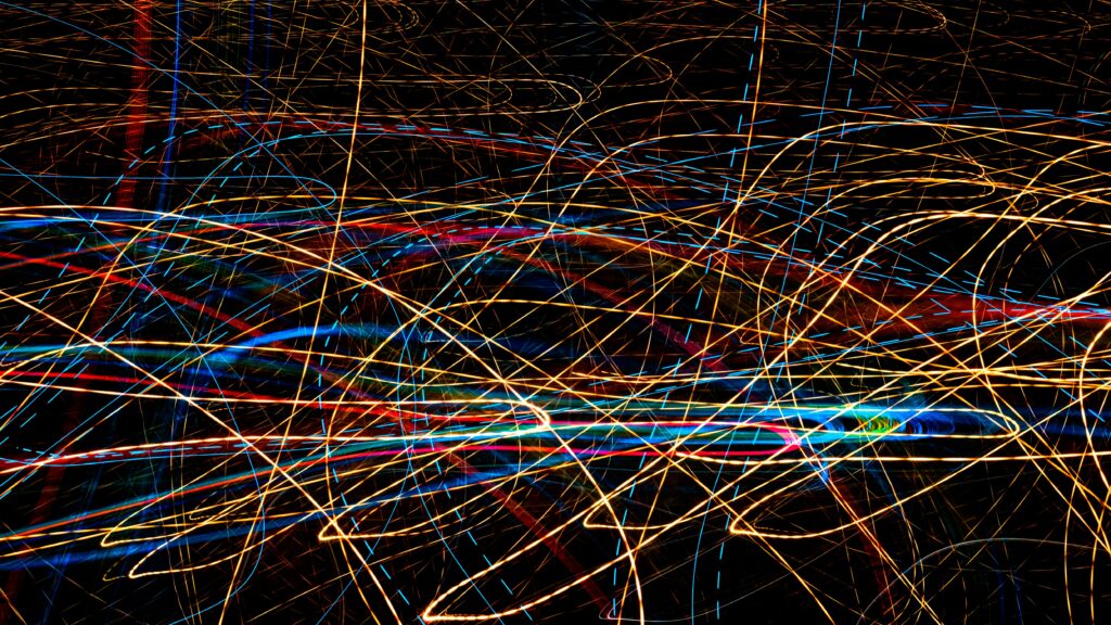 Vibrant Freezelight Wallpaper: Colorful Intertwined Lines Background