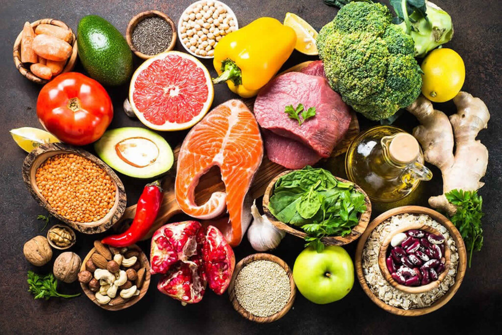 Vibrant Healthy Food Ingredients: Colorful Vegetables & Fruits Wallpaper