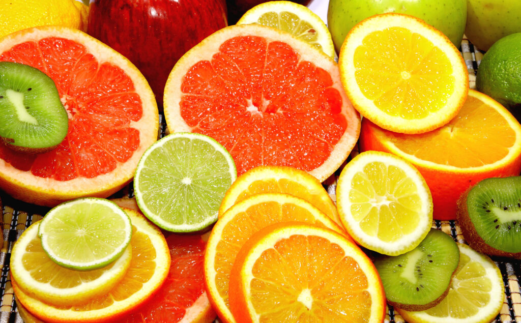 Vibrant Fresh Fruit Wallpaper Background: Colorful Nature's Bounty