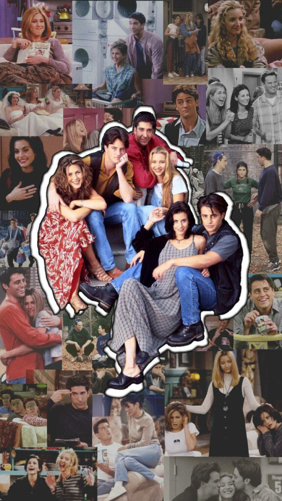 Vibrant Friends TV Show Collage Wallpaper: Iconic Moments & Humor