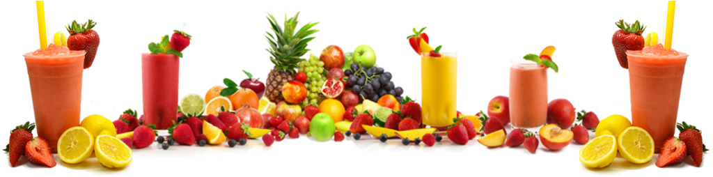 Colorful Fruit Smoothies & Fresh Fruits - Refreshing Wallpaper Background