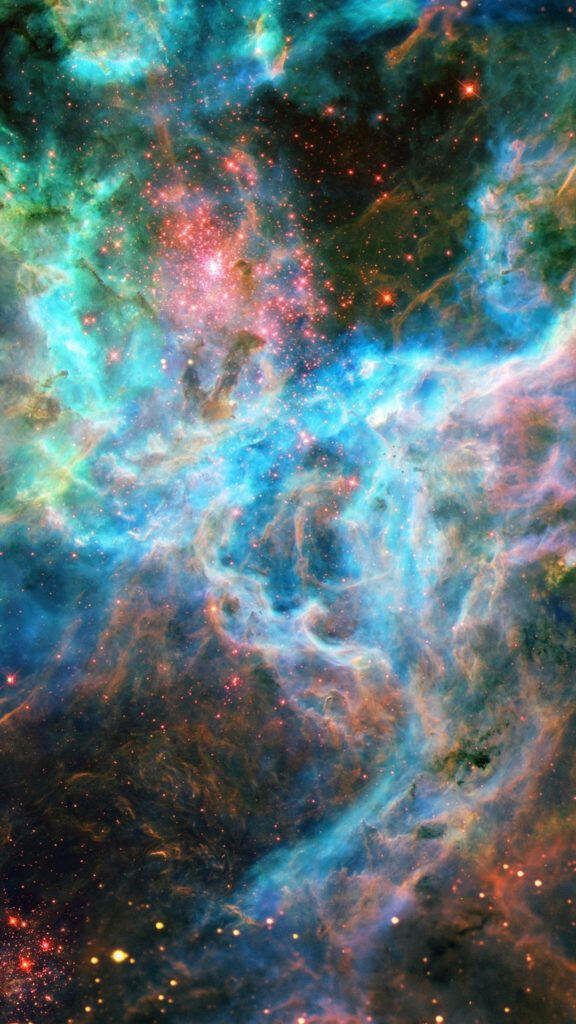 Vibrant Colorful Nebula Full HD Phone Wallpaper - Stunning Background