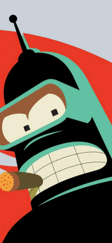 Vibrant Bender Wallpaper for Futurama Fans – Perfect for Google Pixel 4a