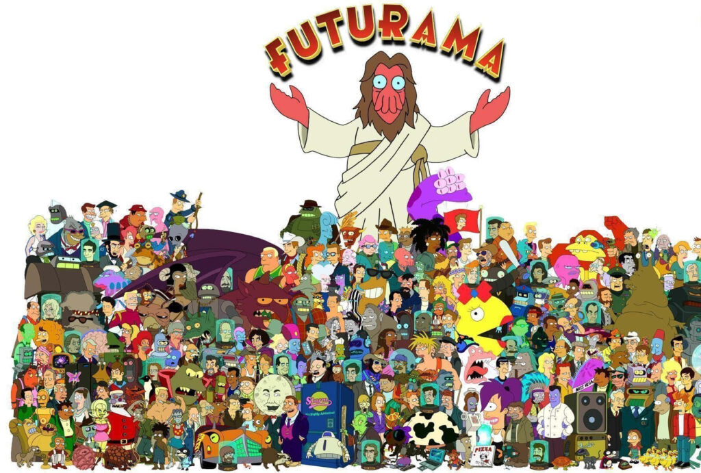 Vibrant Futurama Wallpaper: Iconic Characters of the 31st Century