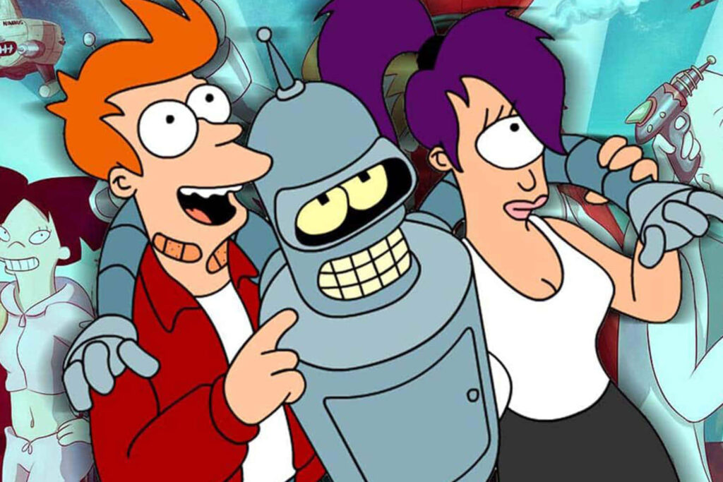Dynamic Futurama Wallpaper: Fry, Bender & Leela's Iconic Adventures