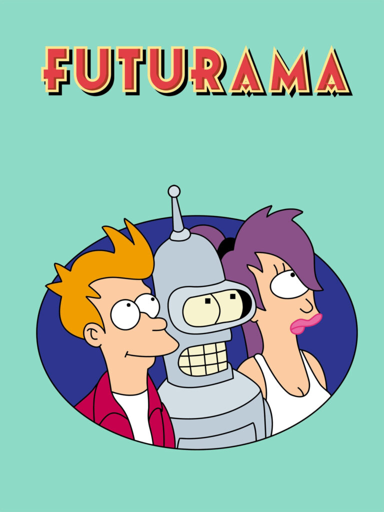 Futurama Wallpaper: Fry, Bender & Leela's Iconic Space Adventure