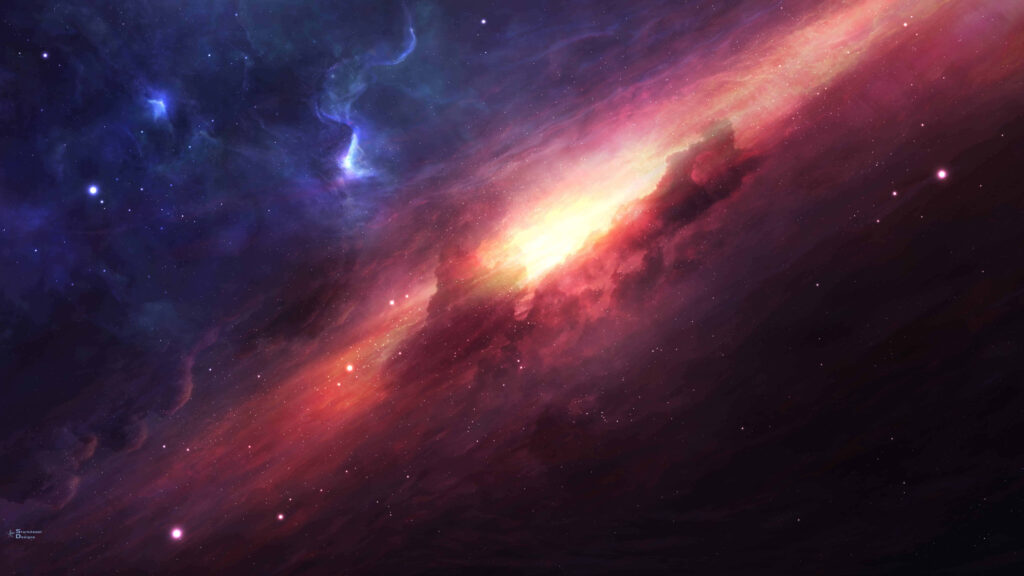 Vibrant galaxy wallpaper with radiant cosmic clouds and twinkling stars for stunning backgrounds.