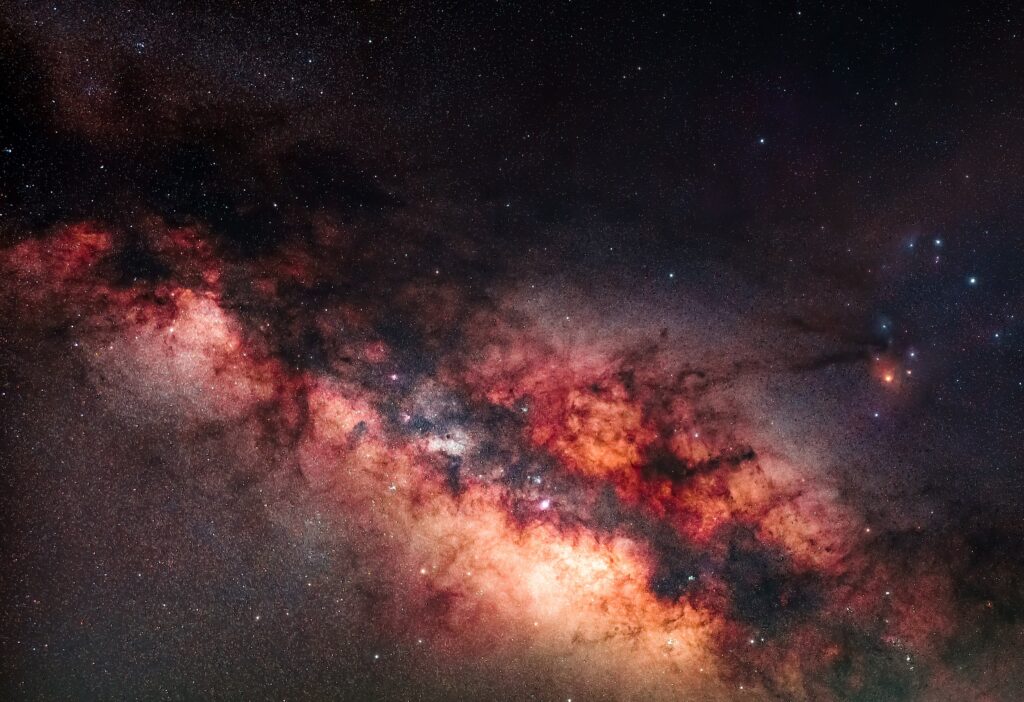 Vibrant Galaxy Wallpaper with Colorful Nebula and Twinkling Stars