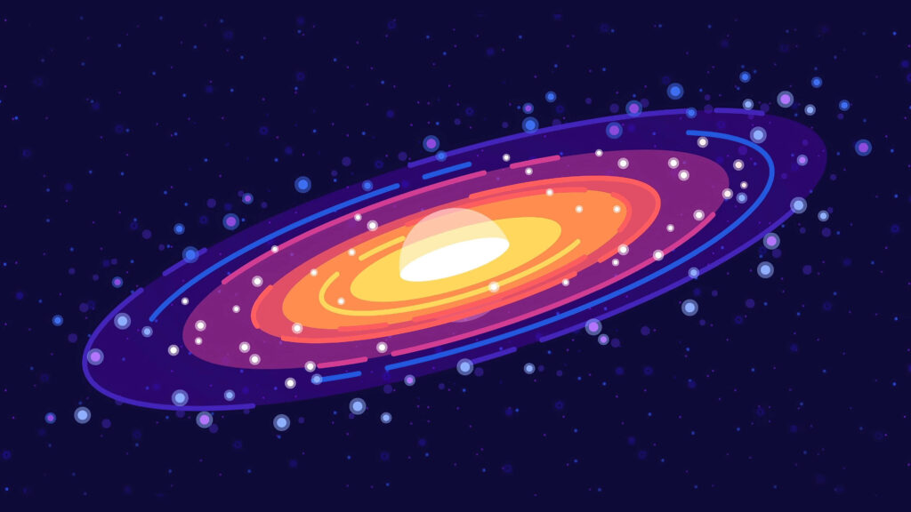 Vibrant Galaxy Wallpaper: Mesmerizing Vector Design for Lock Screen