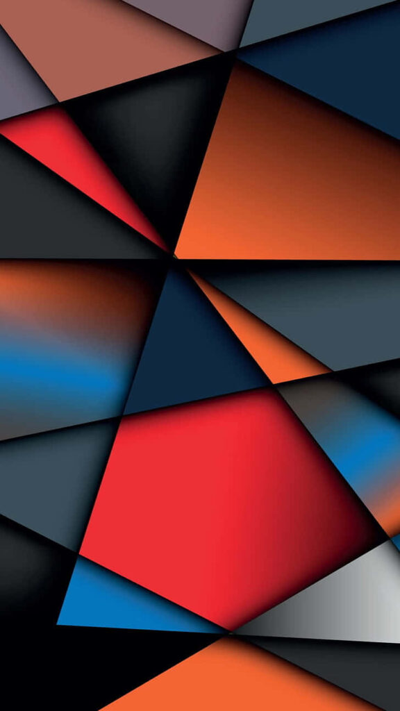 Vibrant Geometric Wallpaper: Striking Abstract Triangles & Quadrilaterals